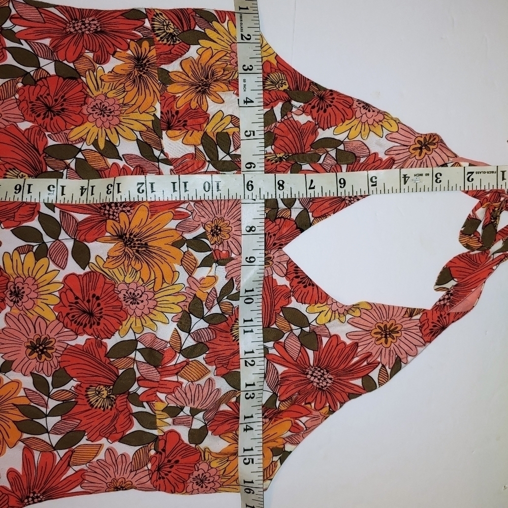 LOFT Floral Halter Dress Rayon 10 - Picture 6 of 7